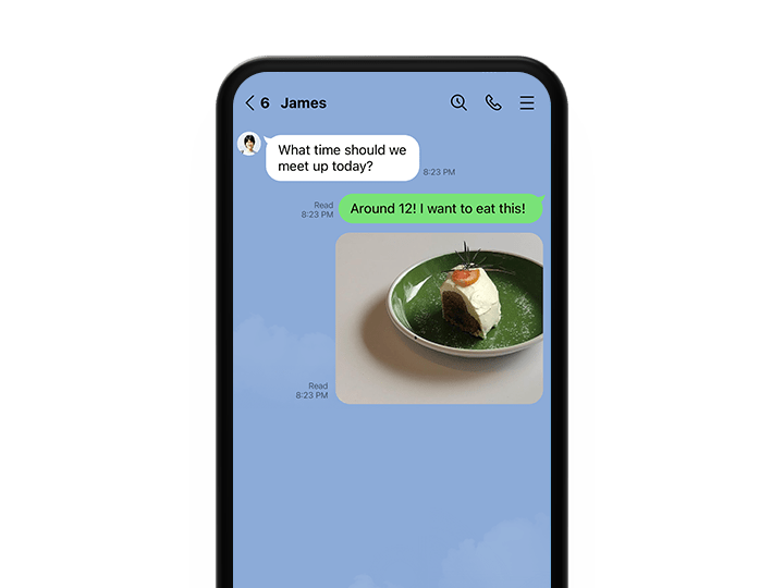 LINE 聊天界面截图