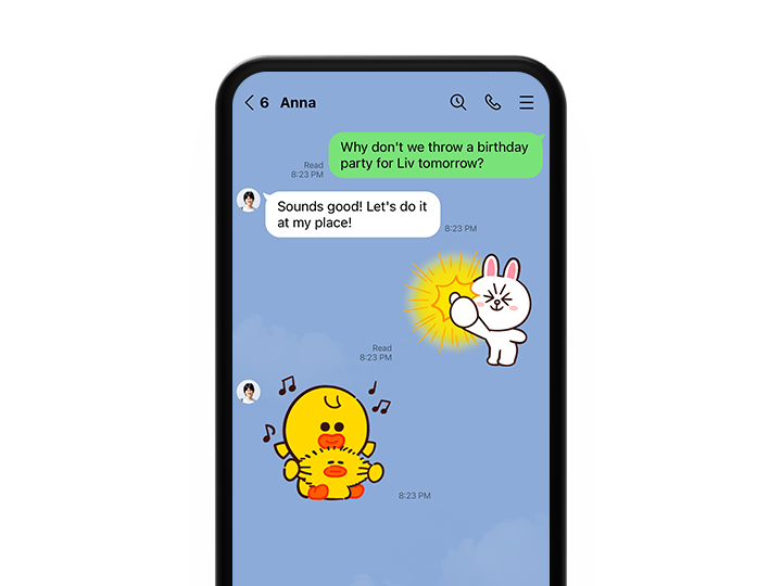 LINE 群组与文件传输